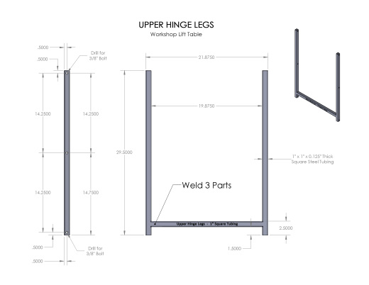 DIY Lift Table自制升降台模型3D图纸 Solidworks设计(1)缩略图